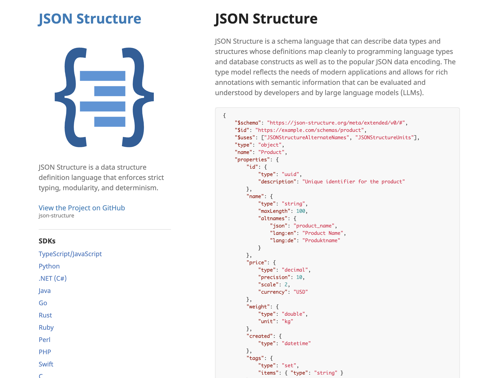 JSON Structure: A Fresh Take on Schema Languages for the AI Age